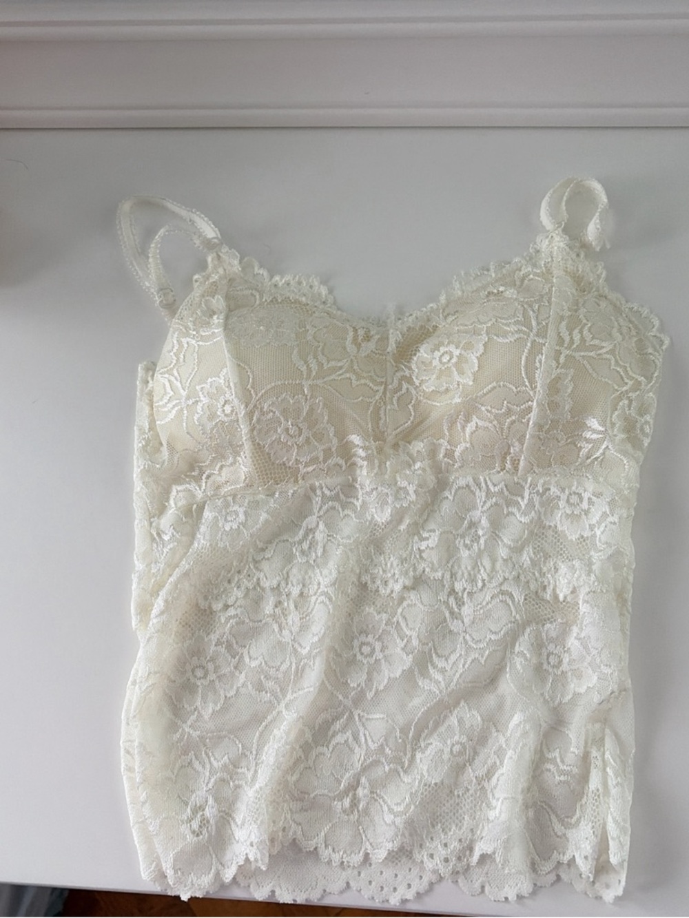 Lace Camisole Top in Cream - Women Intimates